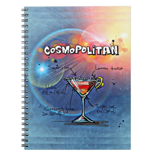 Carnet Cocktail cosmopolite (#2 sur 12 jeux de recettes d (Devant)