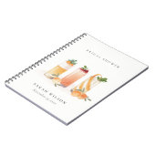 Carnet Cocktail de fruits mignon Fête des mariées orange (Côté gauche)