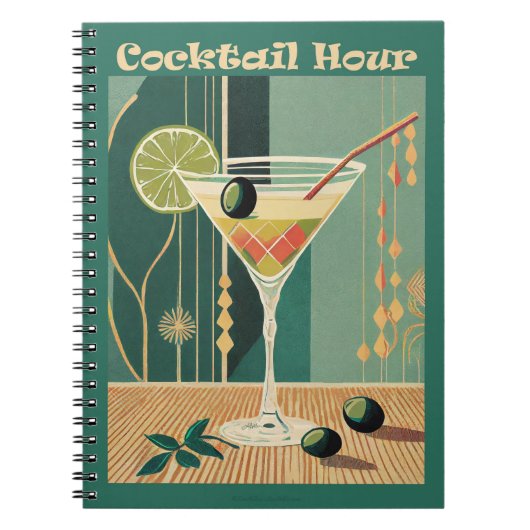 Carnet Cocktail de l'heure Moderne du milieu du siècle Ma (Devant)