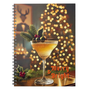 Carnet Cocktail de Noël du milieu du siècle Merry & Brigh