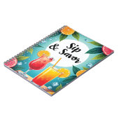 Carnet Cocktail et roses (Côté gauche)