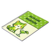 Carnet Cocktails verts et chats (Côté gauche)