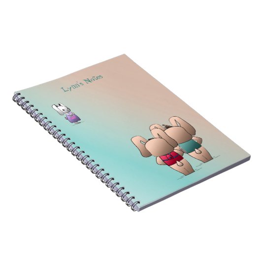 Carnet Coco adorable et lapins Izzy retournent à l'école (Côté Droit)