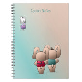 Carnet Coco adorable et lapins Izzy retournent à l'école (Devant)