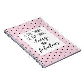 Carnet coco Chanel, pois roses et mignons, citation (Côté Droit)