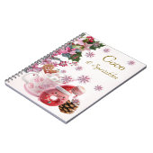 Carnet Coco de Noël rose pastel et arroses (Côté gauche)