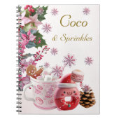 Carnet Coco de Noël rose pastel et arroses (Devant)