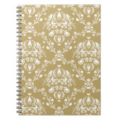 Carnet Cocoa and Cream Damask (Devant)