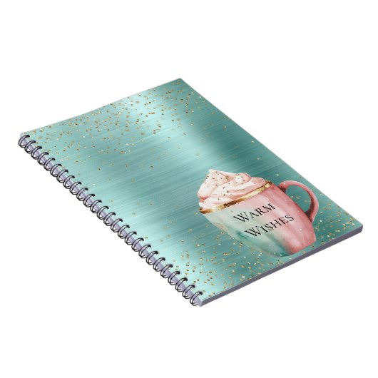 Carnet Cocoa Gold Pink Mint désire Confetti Sparkle (Côté Droit)