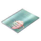 Carnet Cocoa Gold Pink Mint désire Confetti Sparkle (Côté gauche)