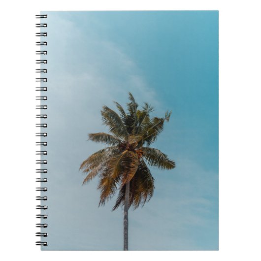 Carnet Cocotier vert sous ciel bleu (Devant)