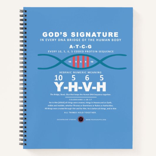 Carnet Code ADN-YHVH (Devant)