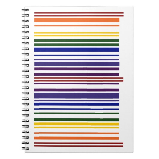 Carnet Code barre double arc-en-ciel (Devant)