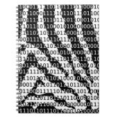 Carnet Code binaire Zebra noir et blanc (Devant)