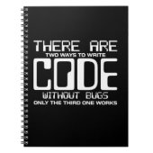 Carnet Code Écriture Programmer sans bogues (Devant)