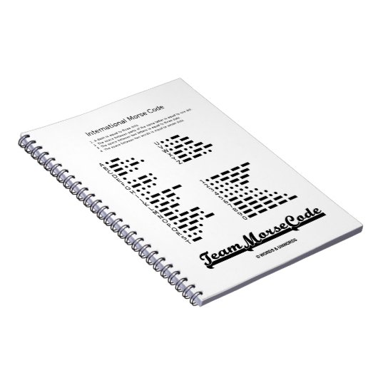 Carnet Code Morse de l'équipe (points et tirets de commun (Côté Droit)