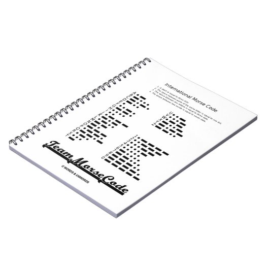 Carnet Code Morse de l'équipe (points et tirets de commun (Côté gauche)