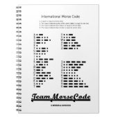 Carnet Code Morse de l'équipe (points et tirets de commun (Devant)