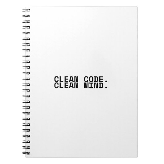 Carnet Code propre esprit minimaliste industriel  (Devant)
