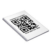 Carnet Code QR avant personnalisé et texte (Côté Droit)