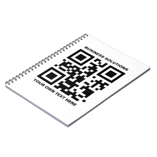Carnet Code QR avant personnalisé et texte (Côté gauche)
