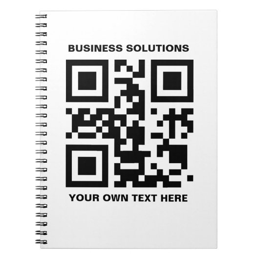 Carnet Code QR avant personnalisé et texte (Devant)