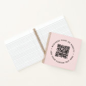 Carnet Code QR | Blush Pink Feminine Business Promotion (Intérieur)
