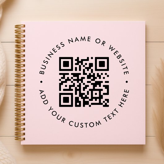 Carnet Code QR | Blush Pink Feminine Business Promotion