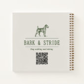 Carnet Code QR de l'entreprise de promenade de chiens Bar (Dos)