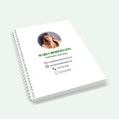 Carnet Code QR de l'entreprise professionnelle verte 