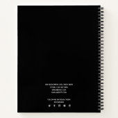 Carnet Code QR de photographe minimal moderne sur les rés (Dos)