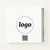 Carnet Code QR de texte de logo simple pour la promotion  (Dos)