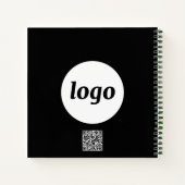 Carnet Code QR de texte de logo simple pour la promotion  (Dos)