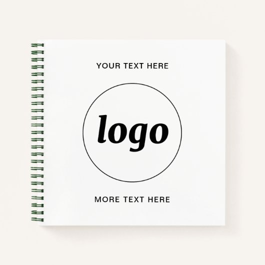Carnet Code QR de texte de logo simple Promotion commerci (Devant)