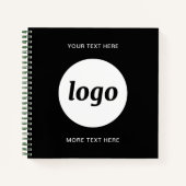 Carnet Code QR de texte de logo simple Promotion commerci (Devant)