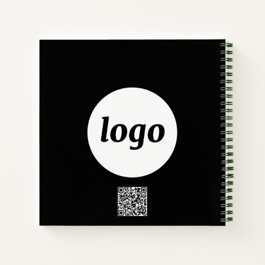 Carnet Code QR de texte de logo simple Promotion commerci (Dos)