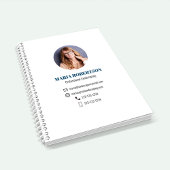 Carnet Code QR Entreprise de Photos Professionnelles Bleu