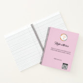 Carnet Code QR Logo Simple Entreprise Rose (Intérieur)