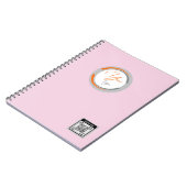 Carnet Code QR Logo Simple Entreprise Rose (Côté gauche)