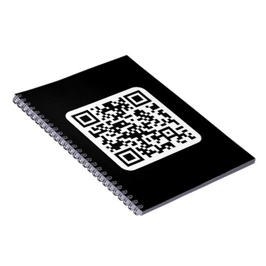 Carnet Code QR moderne éditable | Noir Blanc ou toute cou (Côté Droit)