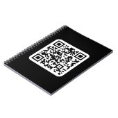 Carnet Code QR moderne éditable | Noir Blanc ou toute cou (Côté gauche)