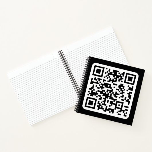 Carnet Code QR moderne éditable | Noir Blanc ou toute cou (Intérieur)