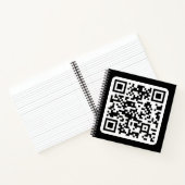 Carnet Code QR moderne modifiable | Blanc noir ou toute c (Intérieur)