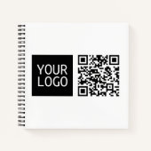 Carnet Code QR modifiable et logo ou image de votre entre (Devant)