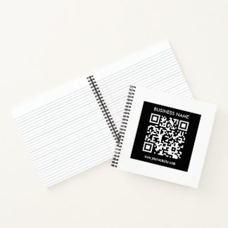 Carnet Code QR modifiable (généré instantanément) | Noir