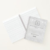 Carnet Code QR pailleté argenté pour la promotion de la m (Intérieur)