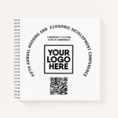 Carnet Code QR personnalisé avec logo pour conférence d'a (Devant)