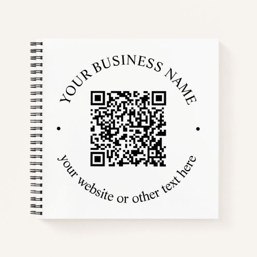 Carnet Code QR téléchargé Plus Texte circulaire modifiabl (Devant)
