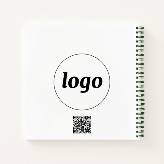 Carnet Code QR Texte de Logo Simple Promotion d'Affaires (Dos)