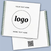 Carnet Code QR Texte de Logo Simple Promotion d'Affaires